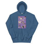 Unisex Hoodie • Purple Under Cats • Yellow Balls