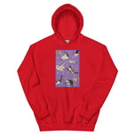 Unisex Hoodie • Purple Under Cats • Yellow Balls