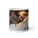 White glossy mug • Cats and Dogs Can Get Along!