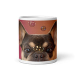 White glossy mug • Frenchie • Bubbles!