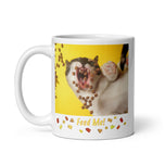 White glossy mug • Feed Me!
