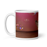 White glossy mug • Frenchie Bubbles • Panorama