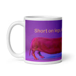 White glossy mug • Long on Love • Dachshund