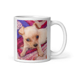 White glossy mug • Adorable Sadie • 2 Views