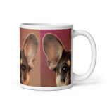 White glossy mug • Frenchie • Portrait • Panorama