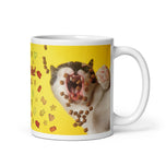 White glossy mug • Feed Me!