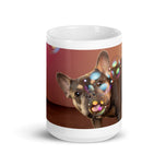 White glossy mug • Frenchie Bubbles • Panorama