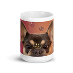 White glossy mug • Frenchie • Bubbles!
