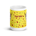 White glossy mug • Feed Me!