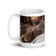 White glossy mug • Cats and Dogs Can Get Along!