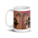 White glossy mug • Frenchie • Portrait • Panorama