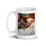White glossy mug • Home is Where the Cat Is • 2 Views