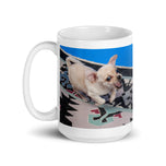 White glossy mug • The Chase! • Panorama
