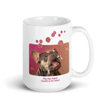 White glossy mug • Frenchie Bubbles!