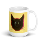 White glossy mug • Cats' House • Wall Opening • 2 Views