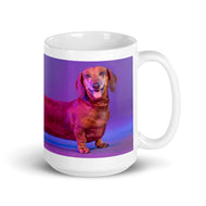 White glossy mug • A Loooong Dog!
