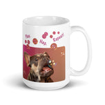 White glossy mug • Henry • Play – Nap – Repeat!