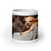 White glossy mug • Cats and Dogs Can Get Along!