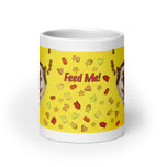 White glossy mug • Feed Me!