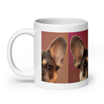 White glossy mug • Frenchie • Portrait • Panorama