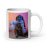 White glossy mug • Izzy with Beloved Hippo